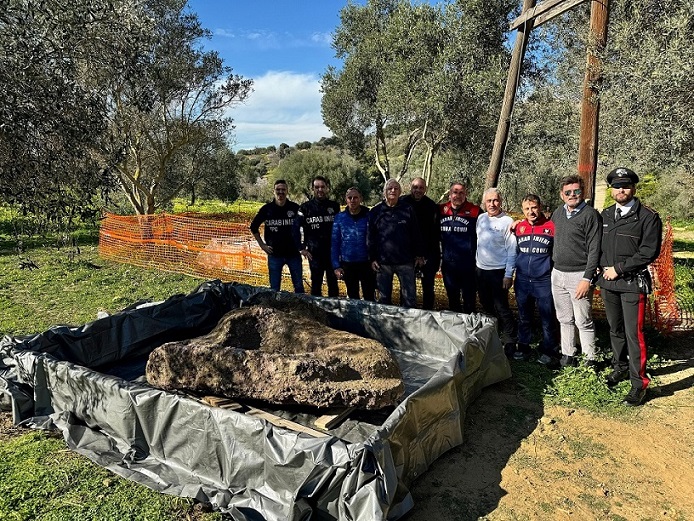 Agrigento, eccezionale recupero subacqueo di una scultura. Forse era parte del fregio del tempio di Zeus VIDEO