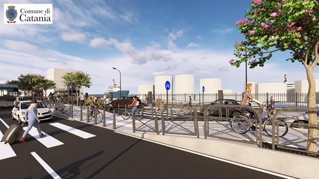 Piste ciclabili sulla via Tempio a Catania: da lunedi i cantieri. Previsti disagi alla circolazione