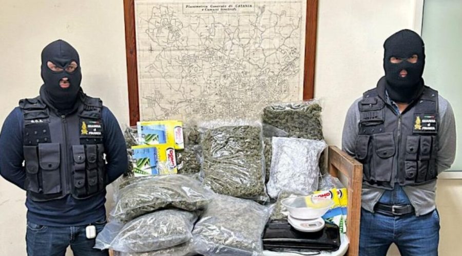 Gdf, sequestrati 20 chili di marijuana: due arresti