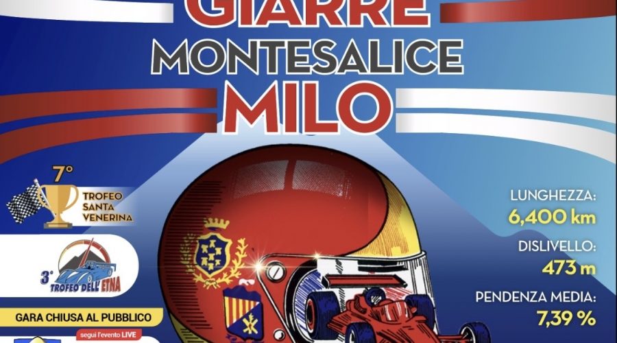 La Cronoscalata Giarre Montesalice Milo festeggia le 25 edizioni. Fervono i preparativi per la gara in programma il 5, 6 e 7 luglio