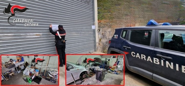 Garage adibito ad officina non autorizzata: denunciato dai Cc
