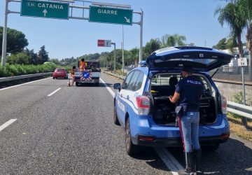 A18, cantiere irregolare allo svincolo di Giarre sospeso. Intervento della Polstrada