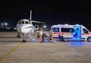 Falcon 50 trasporta paziente in imminente pericolo di vita, salvato un uomo di Catania