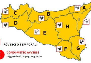 Meteo, Protezione civile regionale dirama avviso di preallarme per domani. A Catania ed Acireale scuole chiuse
