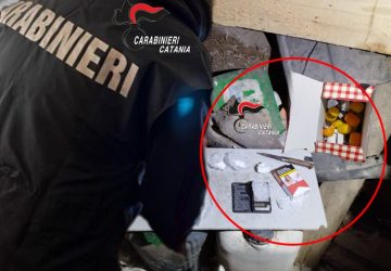 Maniace, confezionava cocaina nel garage, colto in flagranza dai Carabinieri di Randazzo