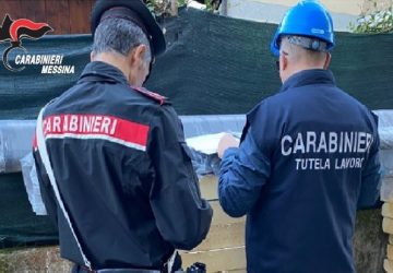 Controllato un cantiere edile a Taormina: denunciato il titolare. Sanzioni e ammende per oltre 50.000 euro