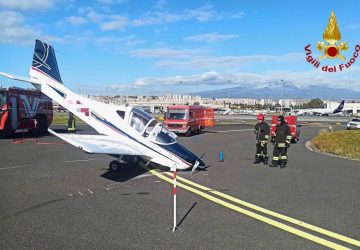 Incidente ad un piccolo aeromobile a Fontanarossa, intervento dei Vvf