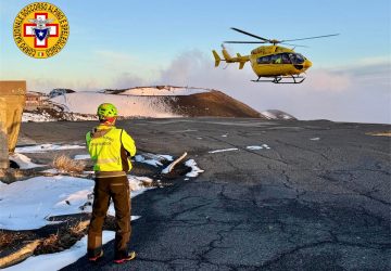 Etna, ennesimo incidente ad un scialpinista: intervento dell'elisoccorso
