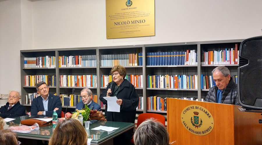 Giarre ricorda il professor Nicolò Mineo: una targa in sua memoria nella biblioteca comunale Video