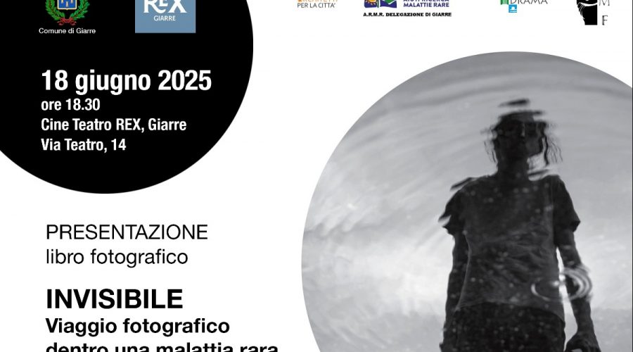 Giarre, domani al Cine Teatro Rex la presentazione di Invisibile, viaggio fotografico dentro una malattia rara