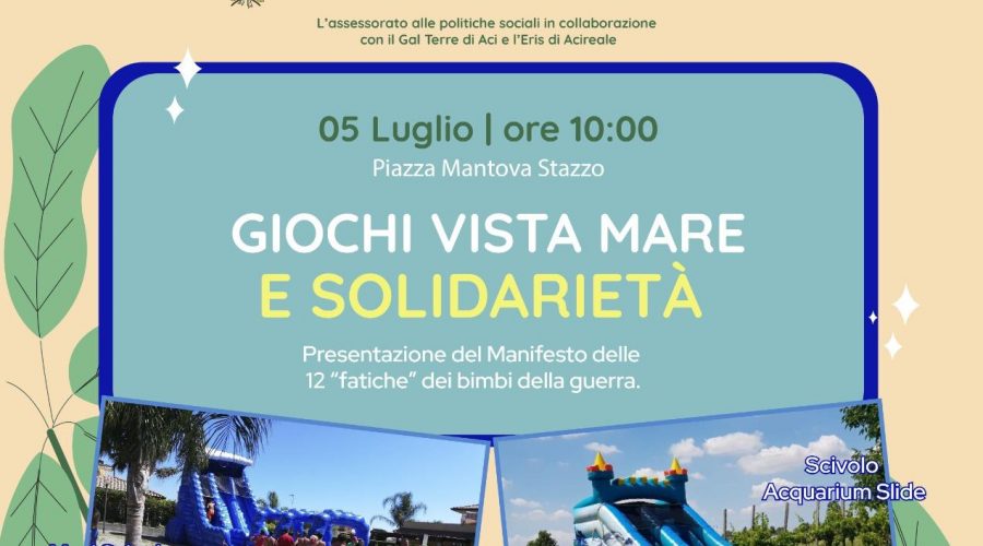Acireale, una festa a Stazzo per i bambini di Gaza