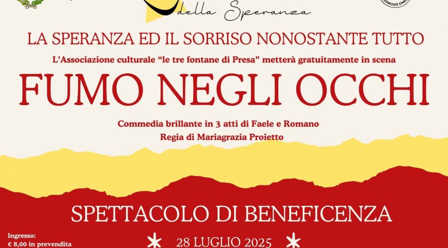Riposto, “la speranza e il sorriso nonostante tutto”: spettacolo teatrale di beneficenza all’anfiteatro comunale