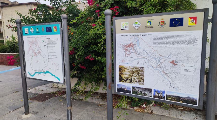 Francavilla, installati due pannelli turistici. Frasi incomplete e assenza di dettagli nel cartello storico dedicato alla Battaglia di Francavilla del 1719