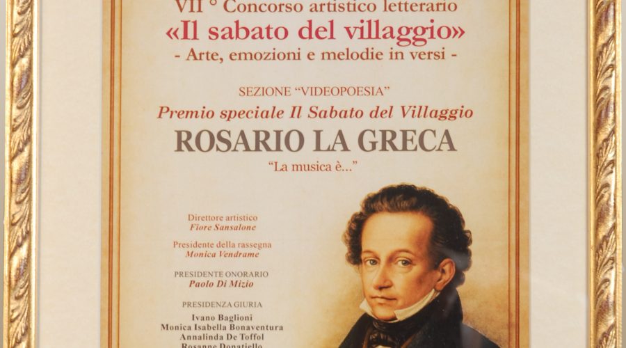 Prestigioso riconoscimento per il poeta brolese Rosario La Greca