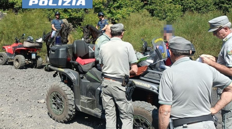 Etna: sanzionati conducenti di quad e motociclette sorpresi in zona B del parco