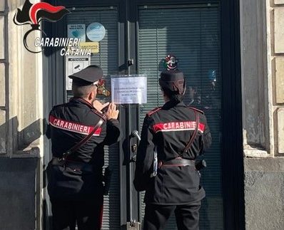 Giarre, carabinieri eseguono sospensione temporanea di un locale risultato luogo di ritrovo di pregiudicati