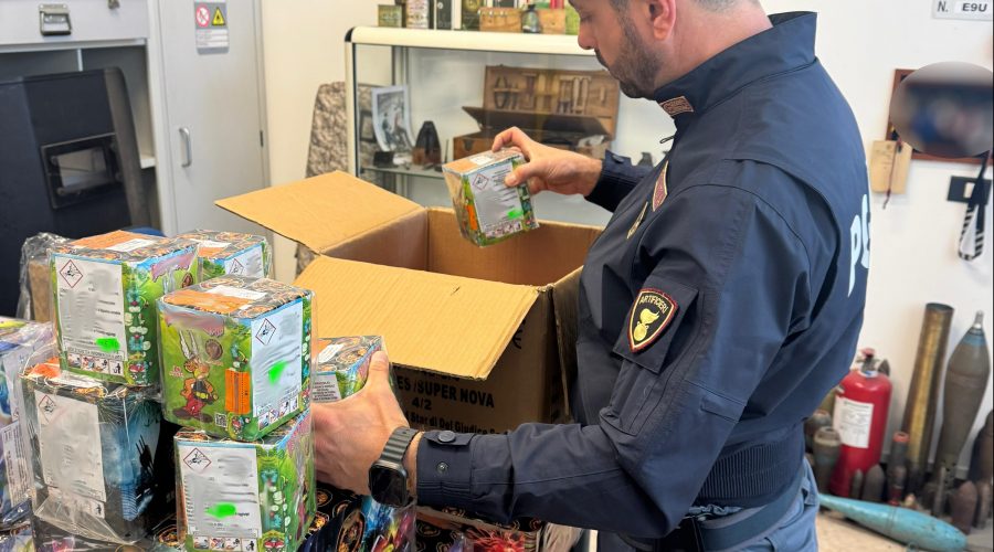 Vende fuochi d’artificio senza avere licenza: scoperto e denunciato il titolare di un negozio