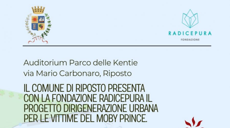 Il Comune di Riposto presenta con la Fondazione Radicepura il progetto di rigenerazione urbana per le vittime del Moby Prince