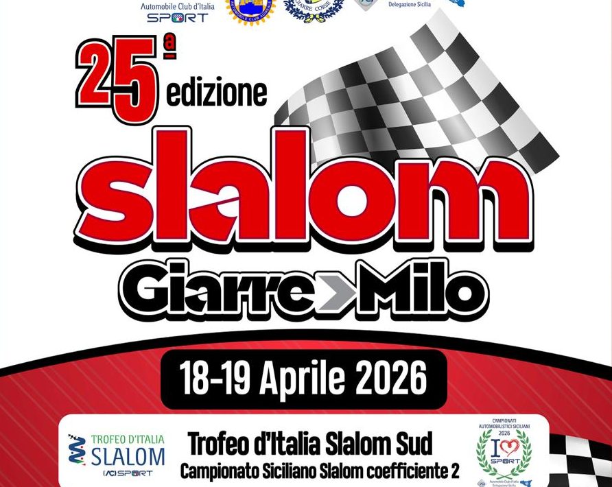 Slalom Giarre–Milo, al via la 25ª edizione: il 18 e 19 aprile torna lo spettacolo dei motori