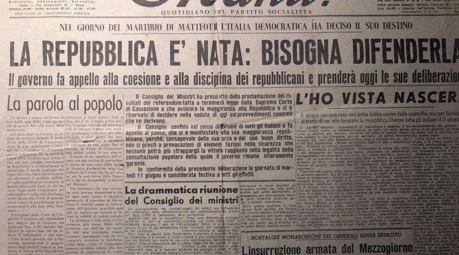 2 giugno 1946, l’Italia sceglie la Repubblica