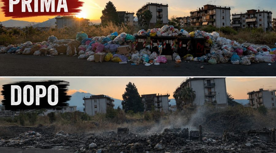 Giarre, microdiscariche date alle fiamme: un nuovo metodo di smaltimento dei rifiuti?