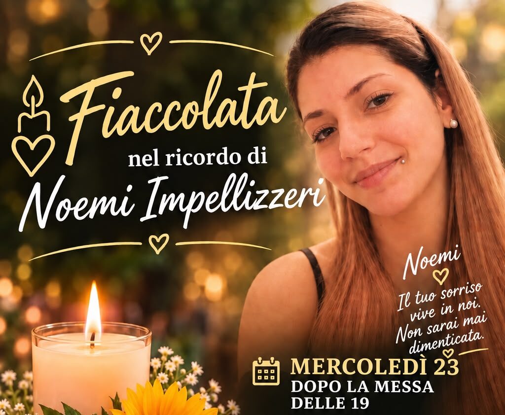 Riposto, domani, mercoled&igrave;, una fiaccolata per Noemi Impellizzeri