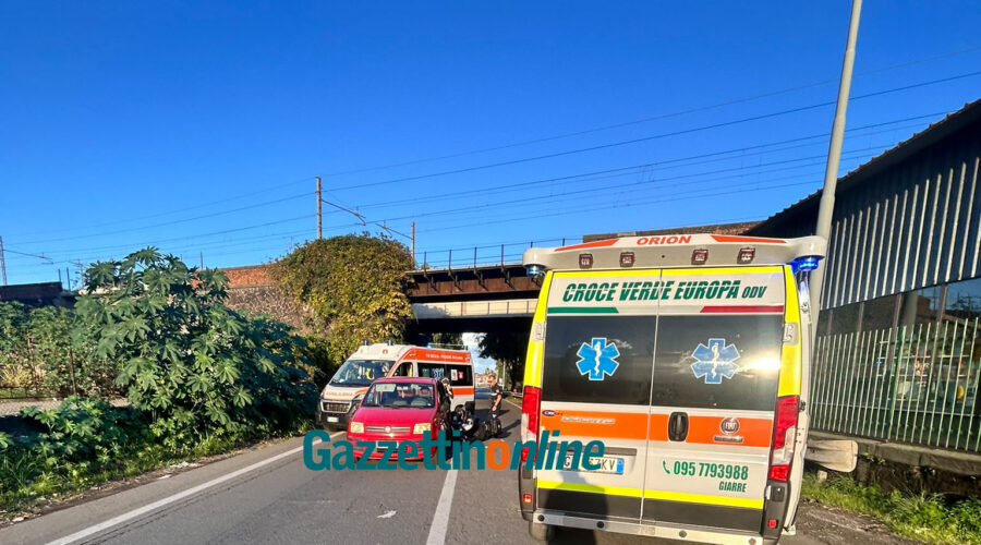 Scontro auto moto a Carrabba di Mascali: due feriti