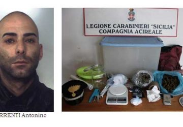 Aci Catena: in garage 1 kg di marijuana e 50 grammi di cocaina. Arrestato