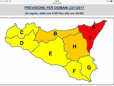 Allerta meteo area jonica domani scuole chiuse LA DIRETTA