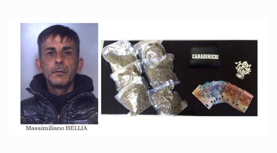 Spaccia “coca” e “erba”: arrestato 46enne a S. G. Galermo