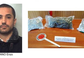 Beccato con 2 kg di marijuana in casa. Arrestato