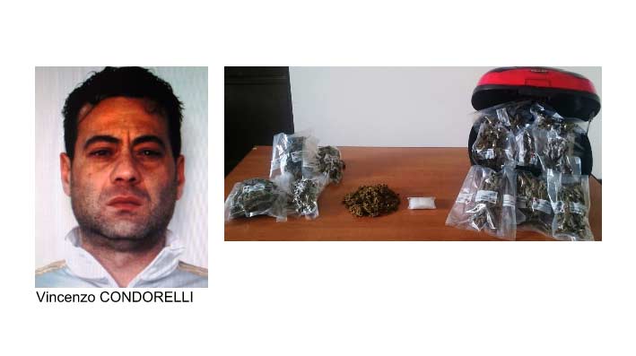 Catania: nascondeva nel bauletto della moto 2 Kg di “marijuana”. Arrestato