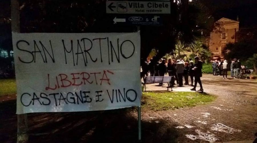 Catania, la Piazzetta: “San Martino, libertà, castagne e vino”