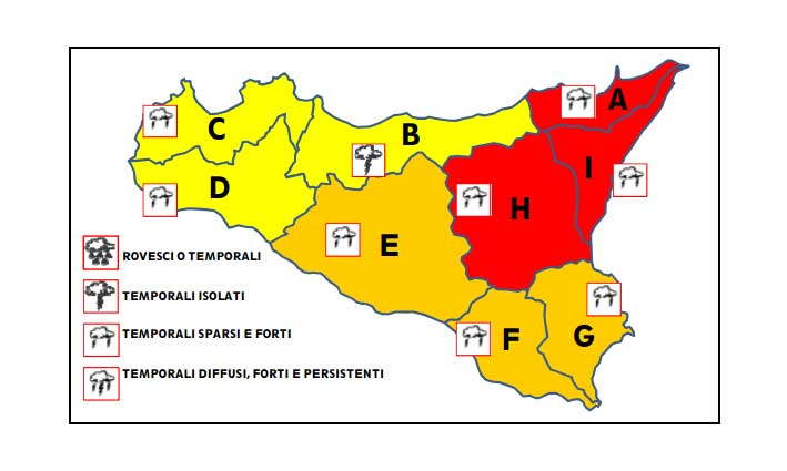 Meteo: allerta rossa della protezione civile per le prossime 24 ore