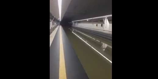 Maltempo a Catania: allagata stazione della metro da inaugurare VIDEO
