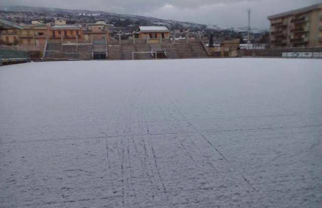 Calcio: rinviata per “neve” la partita Giarre-Biancavilla